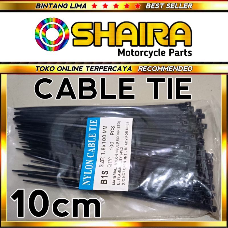 

NYLON CABLE TIE - TALI TIES / KABEL TIES 10CM (1 PACK ISI 100) TALI PENGIKAT