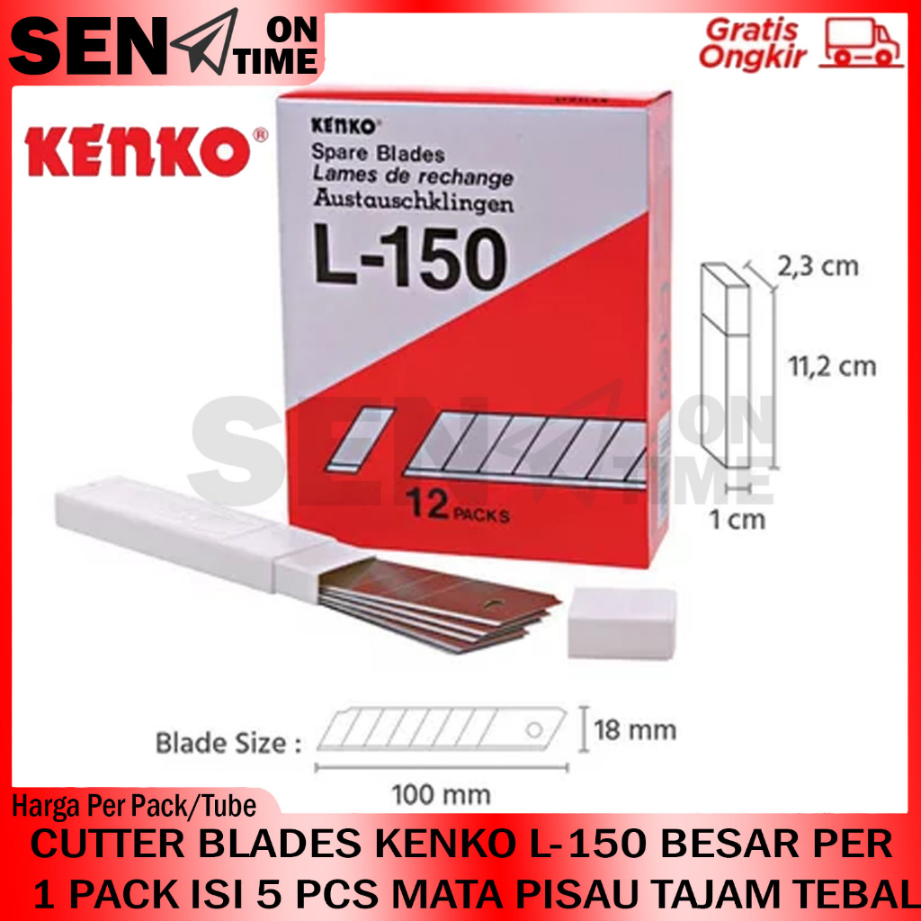 

Isi Cutter Kater Cuter Katter Kutter Kuter Katre Blades Kenko L-150 Besar Per 1 Tube Isi 5 Pcs Mata Pisau Tebal Tajam Anti Patah Serbaguna Original Anti Karat Multifungsi