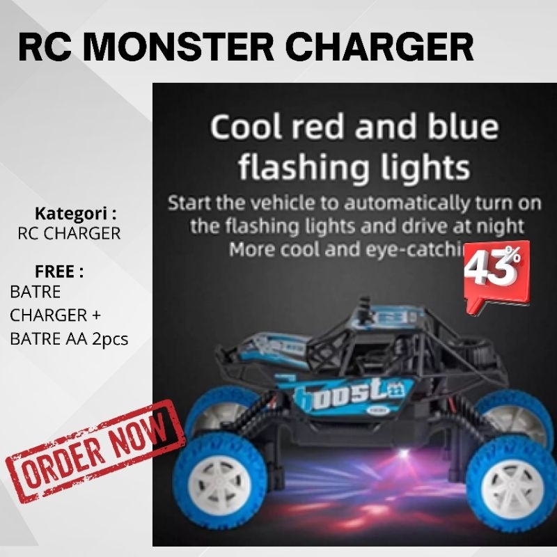 MAINAN MOBIL REMOTE CONTROL RC MONSTER CAS