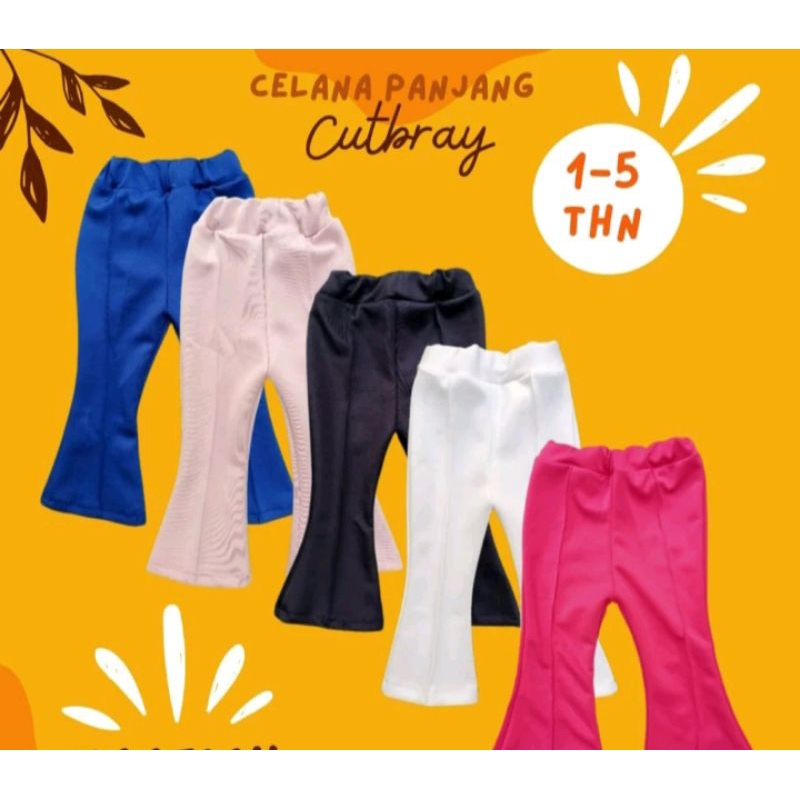 Celana panjang anak cutbray celana cutbray anak perempuan 1-5 tahun scuba