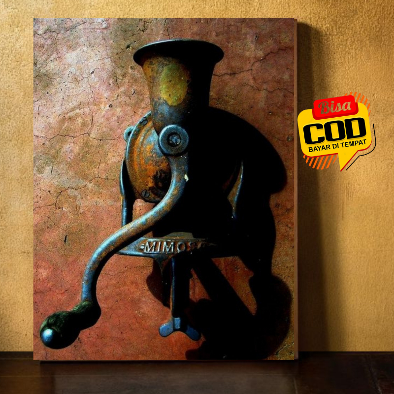 Poster Gambar Gilingan Kopi Hiasan Dinding Aesthetic dari bahan Mdf