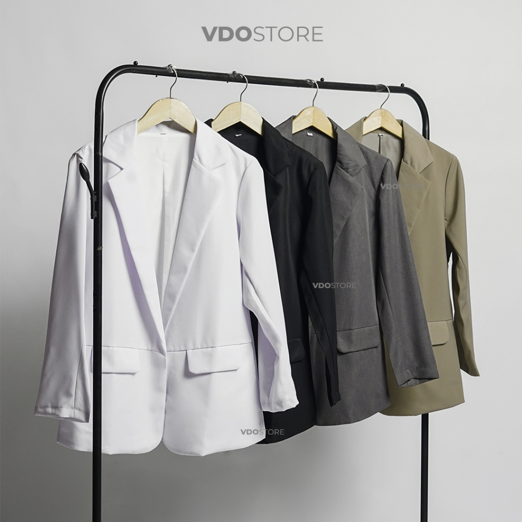 VDO LUX BLAZER - BLAZER WANITA FURING LD 100 110 120 130 - ATASAN KERJA JAS KANTOR JUMBO BIG SIZE PA