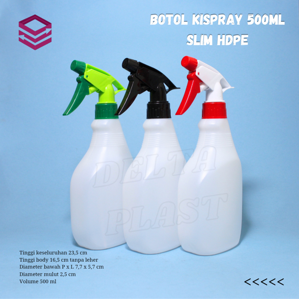 Botol semprot 500ml bening slim / Botol spray 500ml / botol kispray