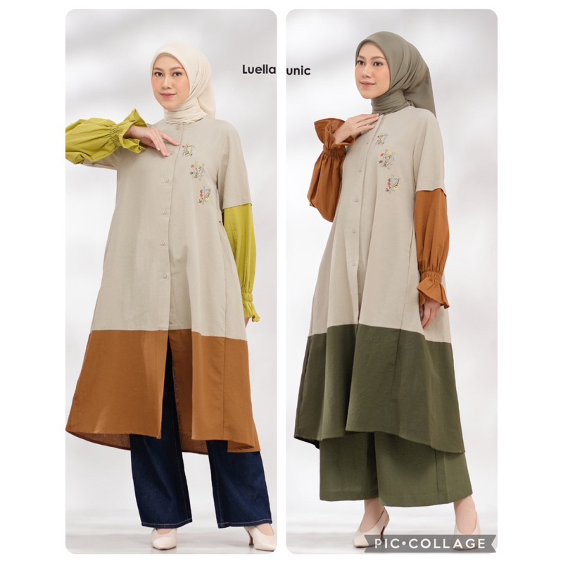 Deenay Leulla Long Tunic- Baju Deenay Original