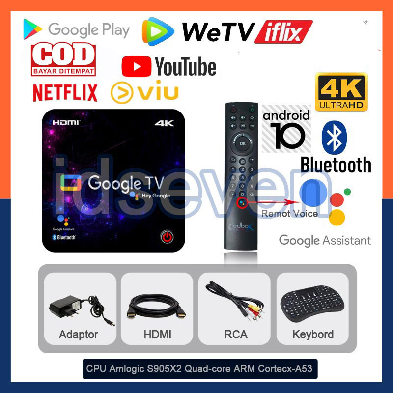 ANDROID TV BOX OS10 RAM 2GB 4K
