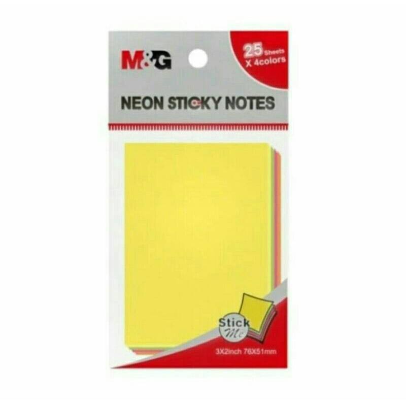 

Sticky Notes memo Sticker Tempel Neon 100 Sheet 4 colour 76x51mm