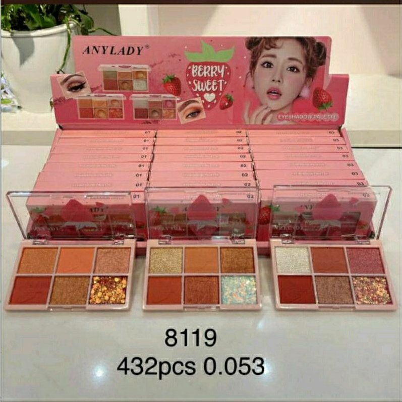 Eyeshadow Palette Anylady Berry Sweet Murah Bagus Matte Glitter