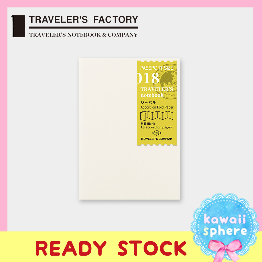 

Travelers Notebook Refill 018 | Accordion Fold Paper | Passport Size | Refill TN Accordion