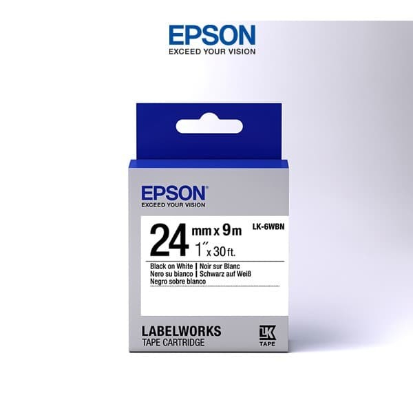 

Epson Label Pita LK-6WBN 24mm black on white