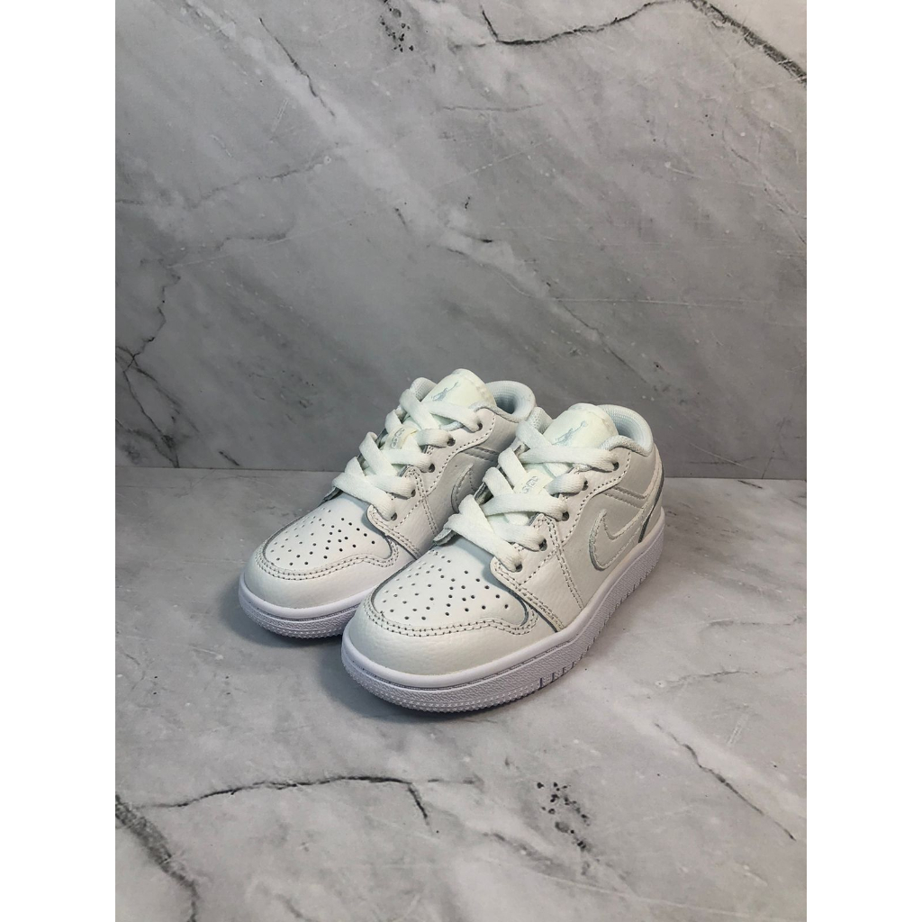 Nike Kids Air Jordan 1 Low Triple White. Real Pic