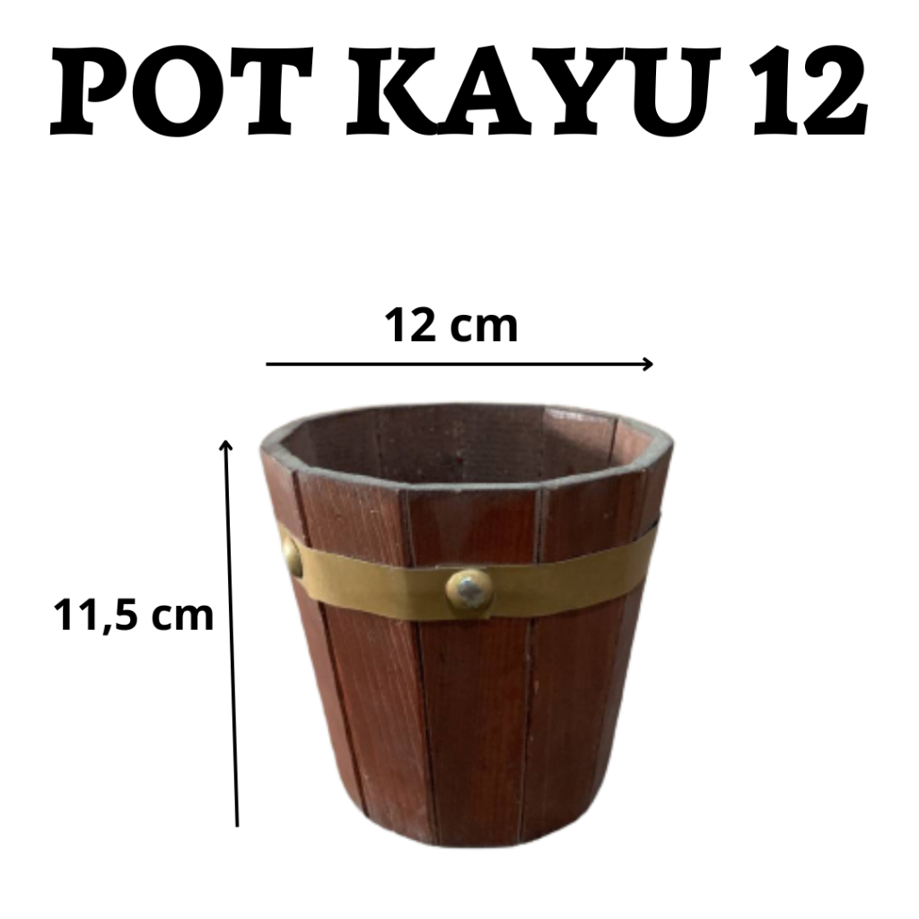 Pot Kayu 12 Tanaman Dekorasi Indoor unik