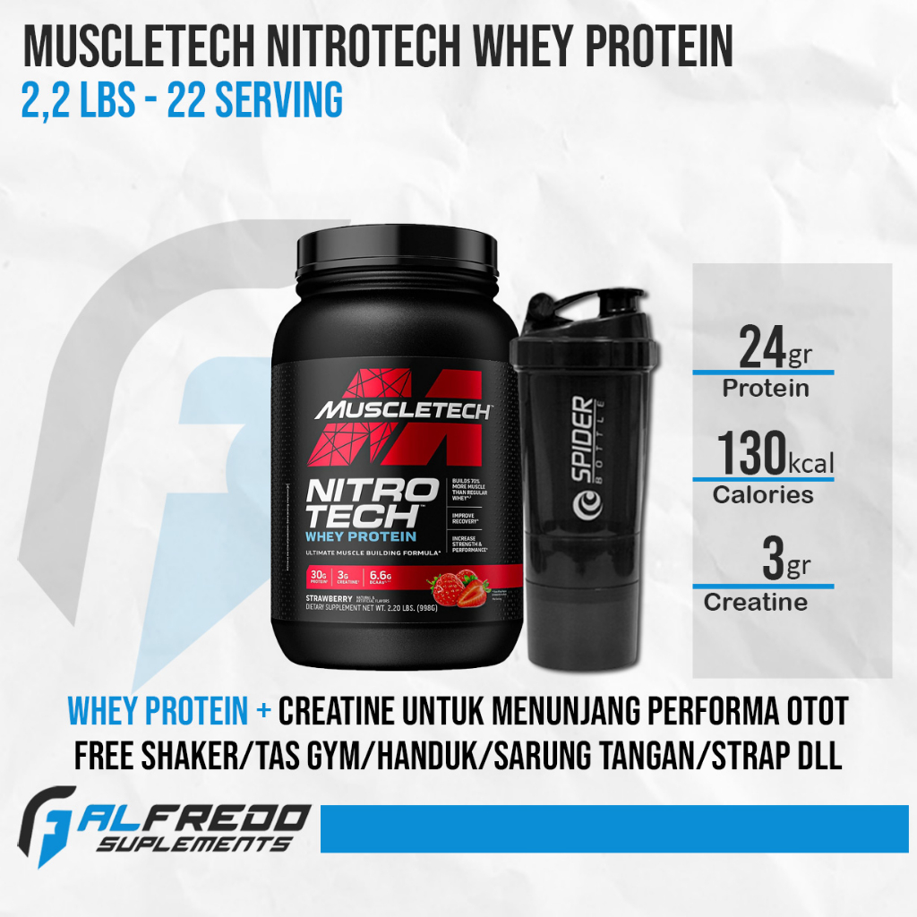 Muscletech Nitrotech Performance 2 Lbs Whey Protein + Creatine