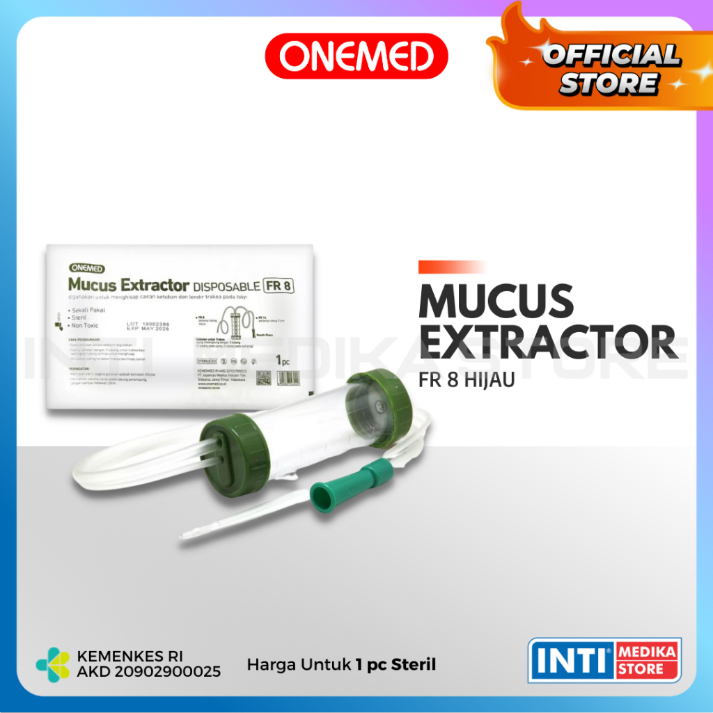ONEMED - Mucus Extractor FR.8 Hijau | Alat Penyedot Lendir Dahak Bayi