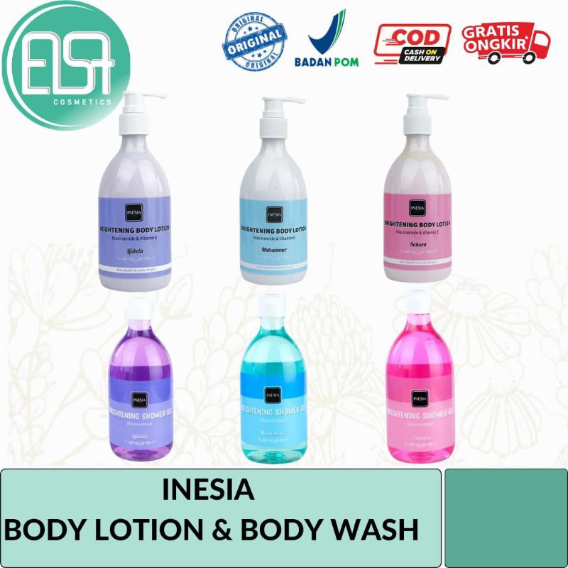 INESIA brightening body lotion / INESIA brightening shower gel