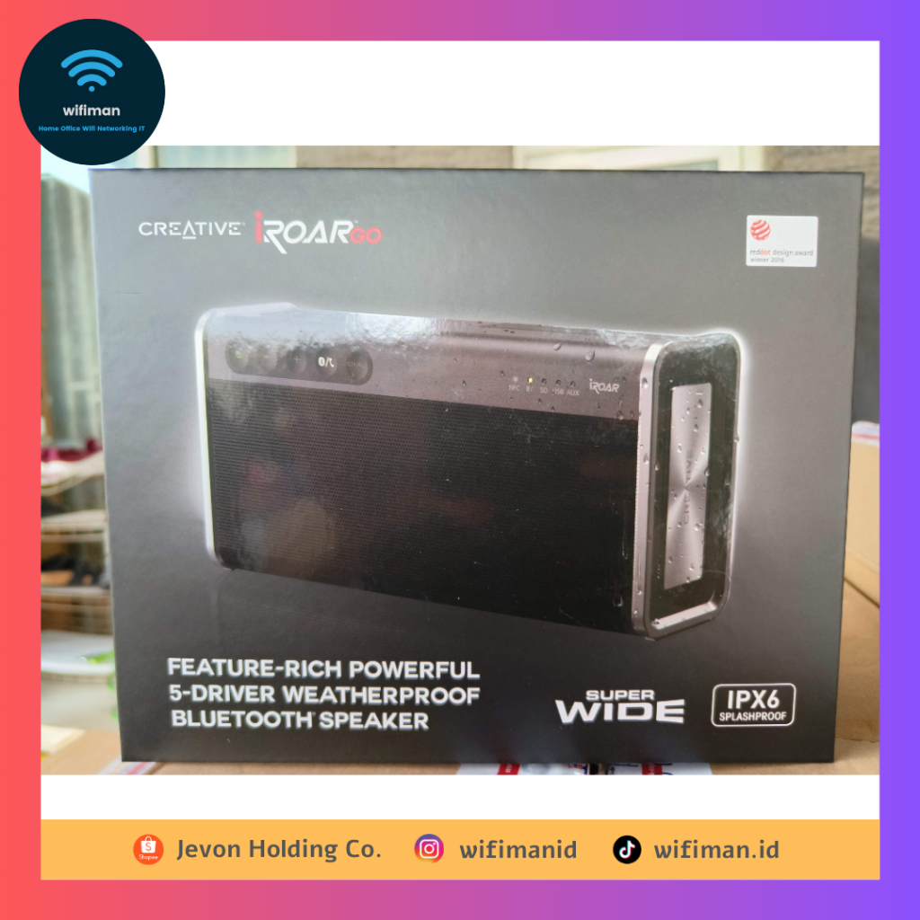 Creative Labs iRoar Go Splash-proof Portable Bluetooth Speaker and Mic