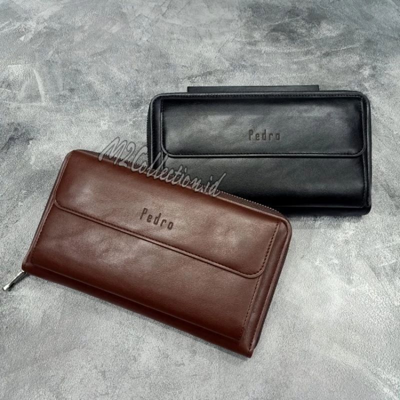hendbag pedro leather Clutch tas tangan kulit import