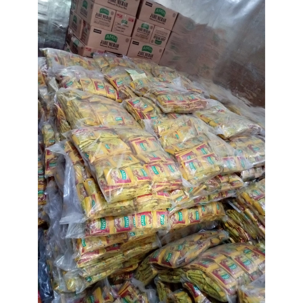 

200 sachet Jahe Merah Super AMH 1bal isi 20 renceng