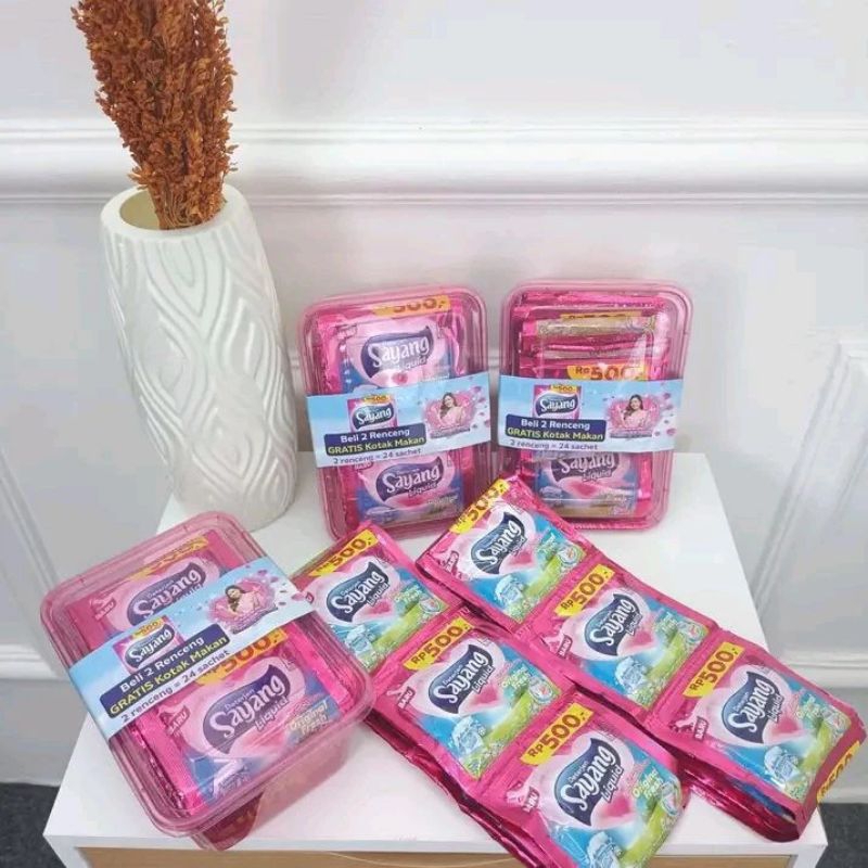 SAYANG Detergent Cair Renteng isi 24 Sachet Free Box