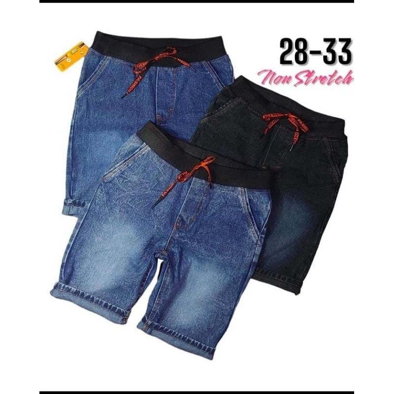 celana pendek pria jeans rip