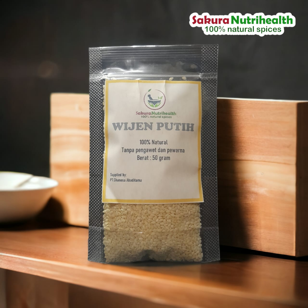 

Wijen putih 50gr premium dari Sakura Nutrihealth