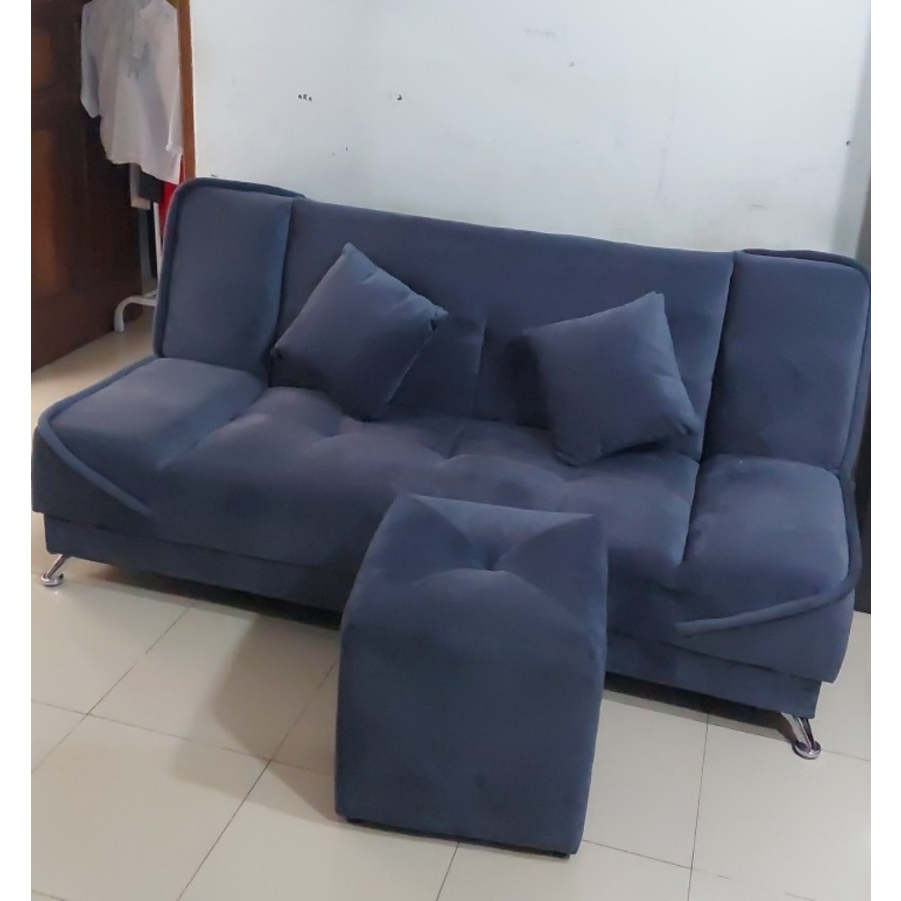 SofaBed Grey// sofa minimalis // sofa bed abu