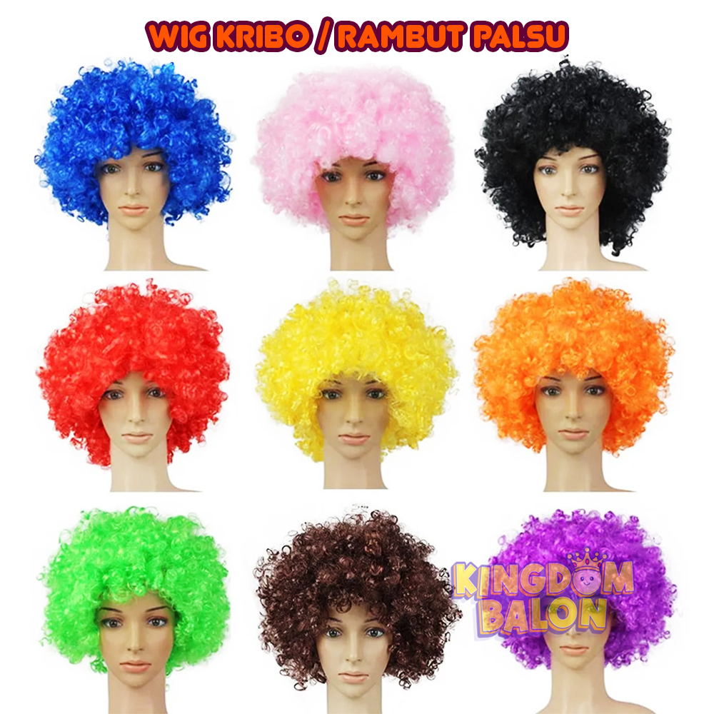 Wig Kribo / Wig Keriting / Rambut Palsu / Wig Party / Wig Palsu