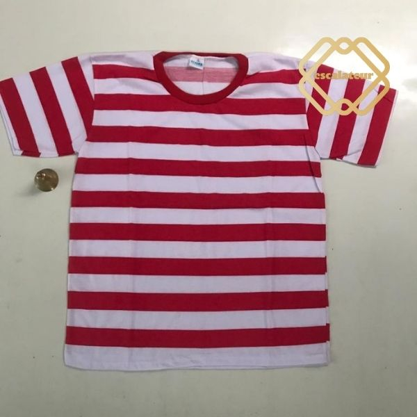 KAOS SAKERAH MADURA / KAOS OBLONG LURIK MERAH PUTIH KHAS MADURA / BAJU SAKERA