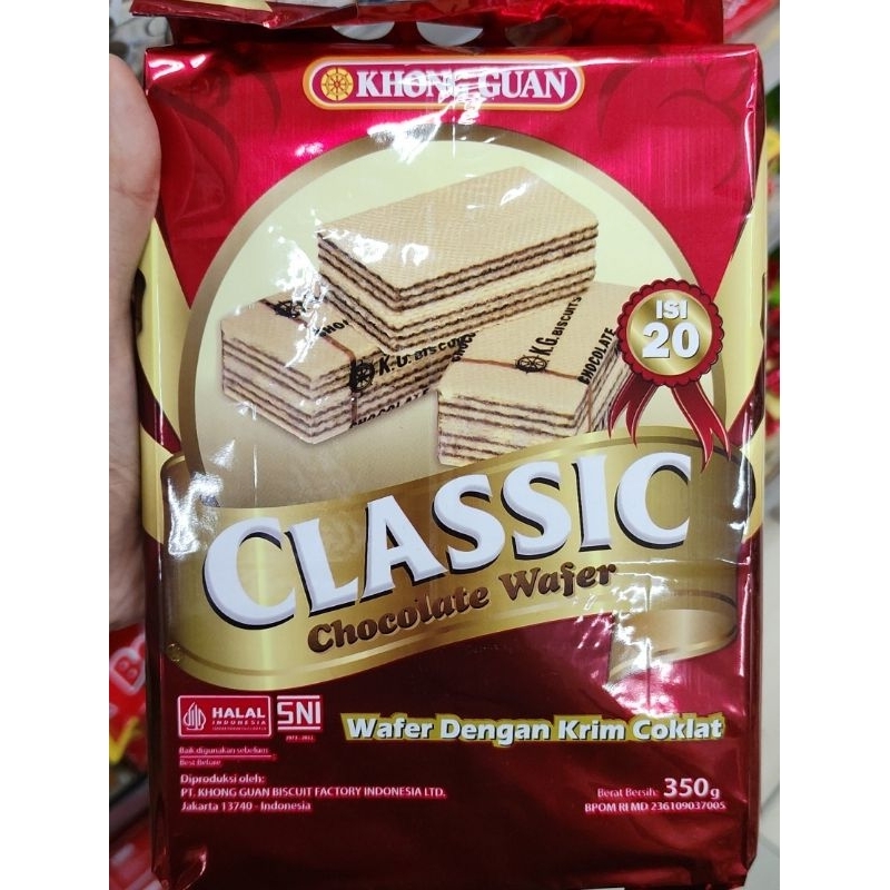 

350gr!! Wafer krim coklat classic khong guan/wafer khongguan classic/wafer khong guan classic/stik wafer coklat krim