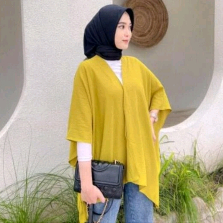 Promo Diskon 50% Outer Kekinian Batwing Long Outer Perlengkapan Stelan Baju Pakaian Atasan Wanita Ro