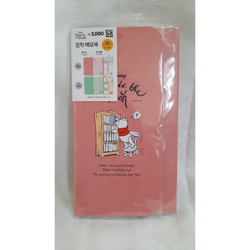 

Winnie the Pooh Memo Book (Memo Pad/Sticky Notes/Bookmark/Catatan/Pembatas) Daiso Korea