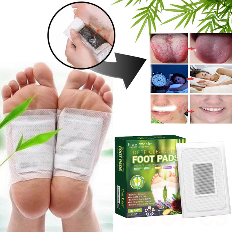 Flowweek Koyo Kaki Detox Foot Pads Herbal Slimming Patch Penyerap Racun menurunkan berat badan Kaki bantalan