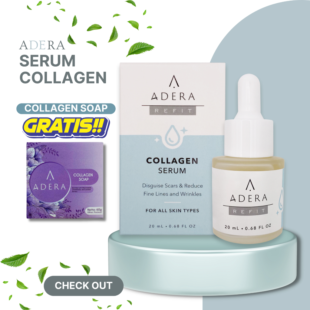 Adera Refit Collagen Face Serum Flek Hitam Menghilangkan Luka Bekas Jerawat Wajah Bopeng Kusam Bermi