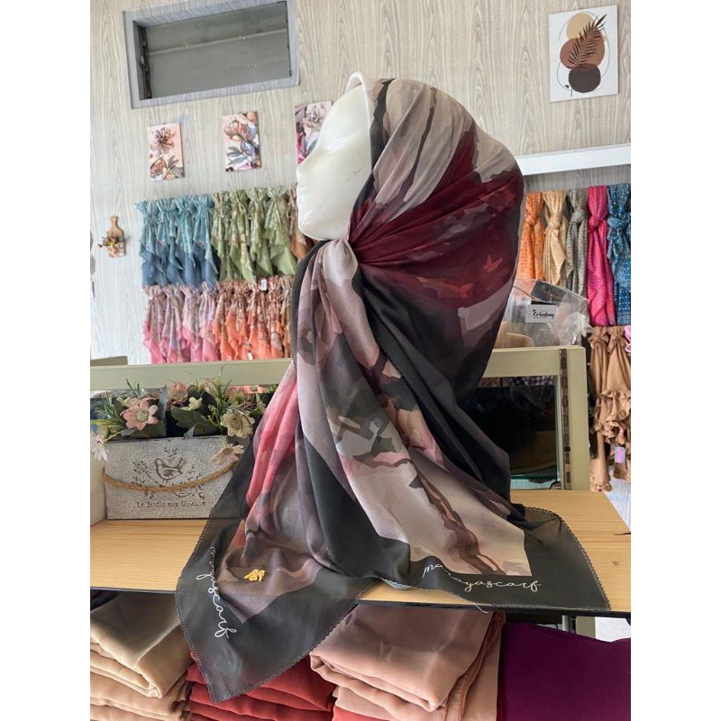 Jilbab Segi Empat Maraya/ Maraya Scarves/ Hijab Maraya Defect/ Hijab Segi Empat Motif
