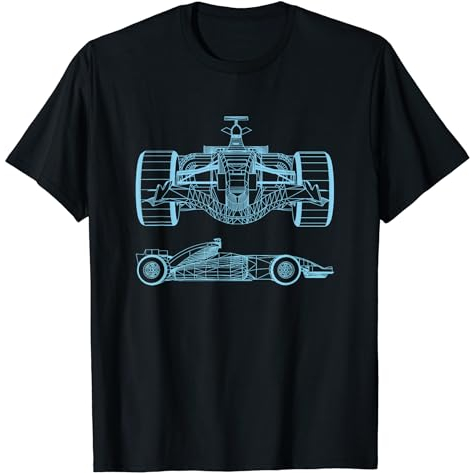KAOS Formula Racing Car Silhouette Mechanical Engineering draw Short Sleeve T-Shirt