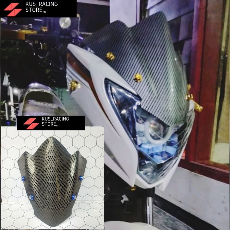 Visor Satria Fu Facelift Carbon Winshield Fu Facelift Carbon Plus Baut L Variasi