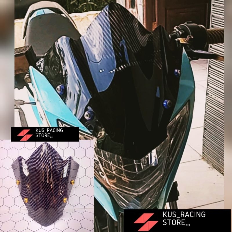 VISOR SATRIA FU FACELIFT 150 CARBON WINSHIELD FU FACELIFT 2013 - 2015 MODEL JENONG CARBON