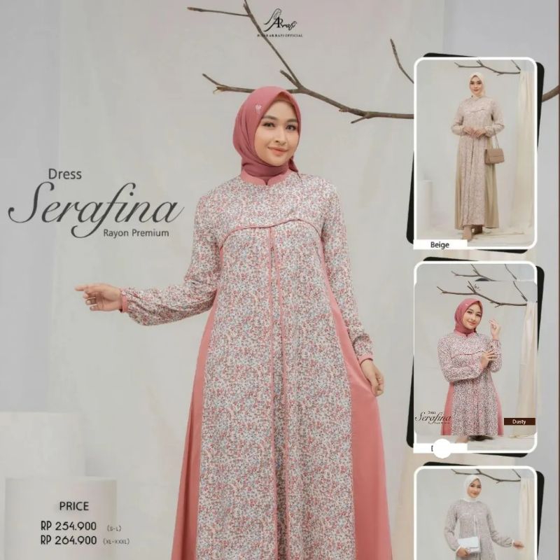 SERAFINA DRESS by Ar Rafi [ NEW - AR Pattern Dress Series ] Gamis Ar Rafi