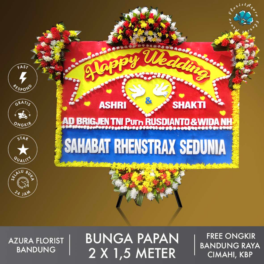 Karangan Bunga Papan Duka Cita Congratulations Wedding Bandung Jumbo