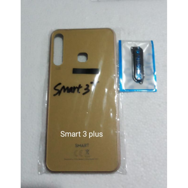 BACKDOOR BACKCOVER INFINIX SMART 3 PLUS FULLSET KACA KAMERA  GOLD ORIGINAL NEW