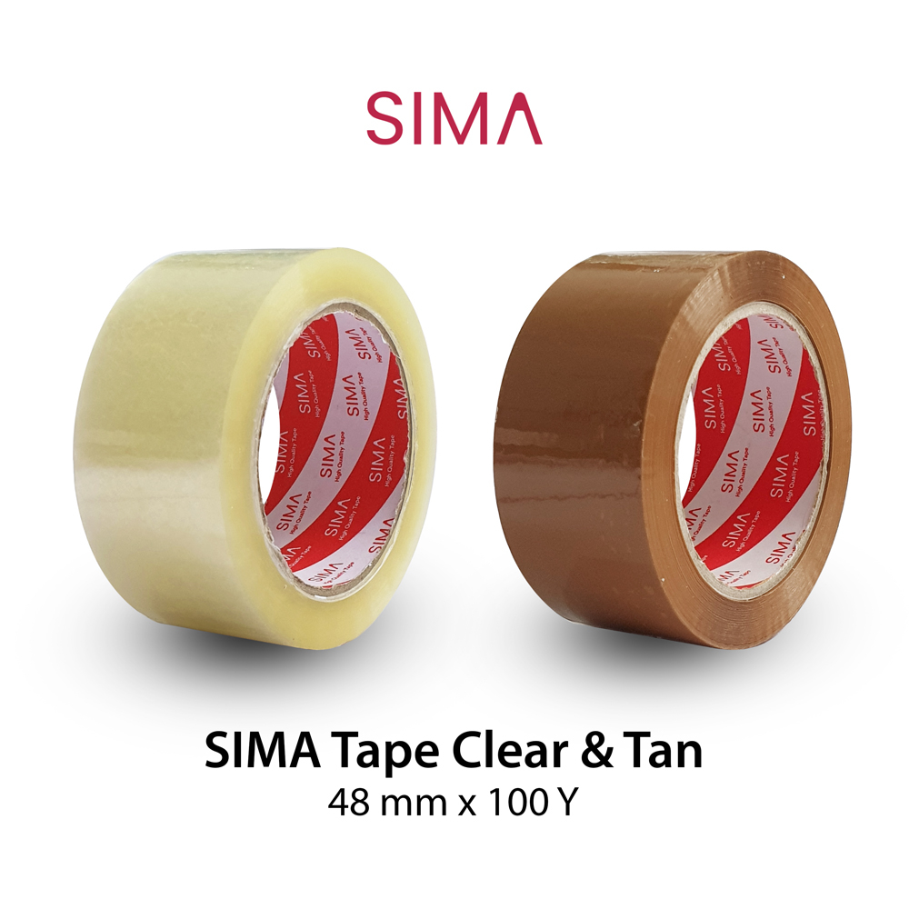 

Lakban OPP Sima 48 mm x 100 Yards Bening Coklat Selotip 2" Clear Tan Plastik Slasiban