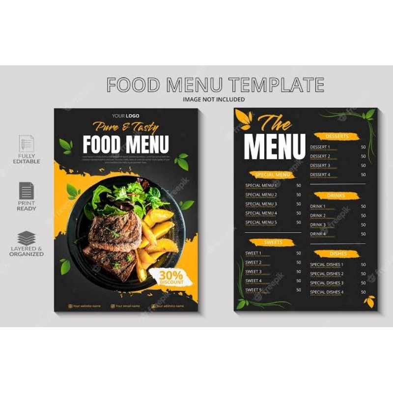 

PLUS LAMINATING CETAK MENU MAKANAN DESAIN MAKANAN