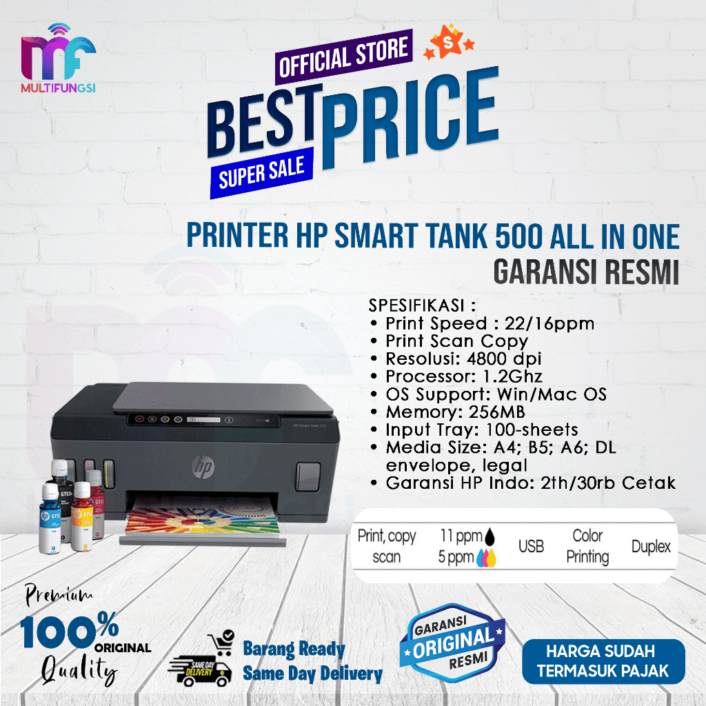 Printer HP Smart Tank 500 AiO Garansi Resmi