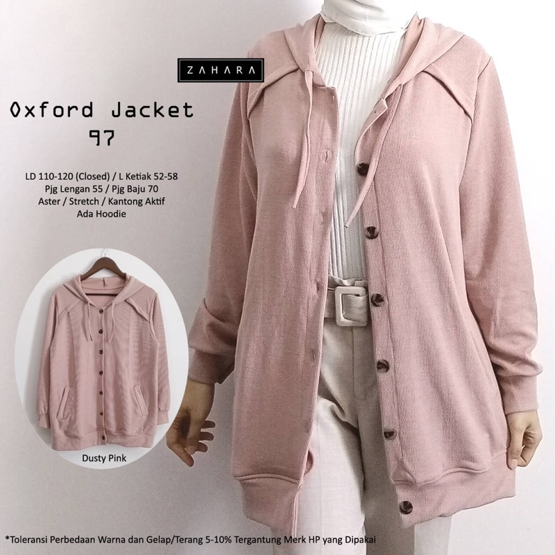 Jaket Hoodie Wanita Basic Polos Jacket Jumbo Oversize Tebal Melar Strech Kekinian Terbaru. Oxford Ja