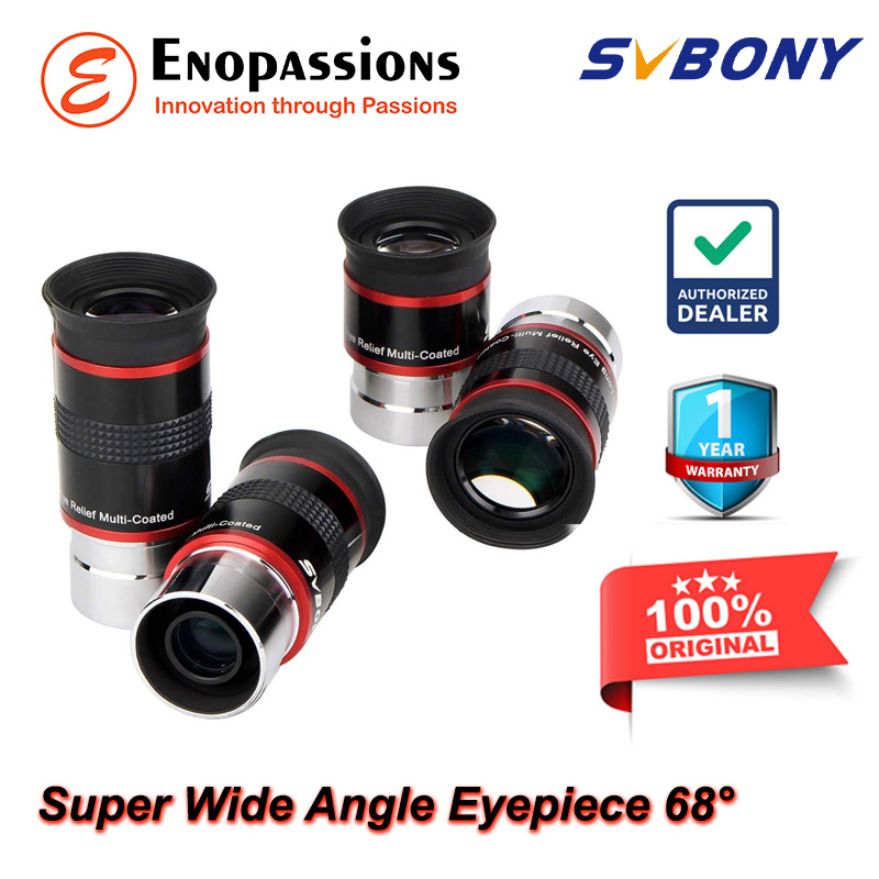 Svbony 68 Degree 1.25 Inch Eyepieces 6/9/15/20mm FMC Super Wide Angle