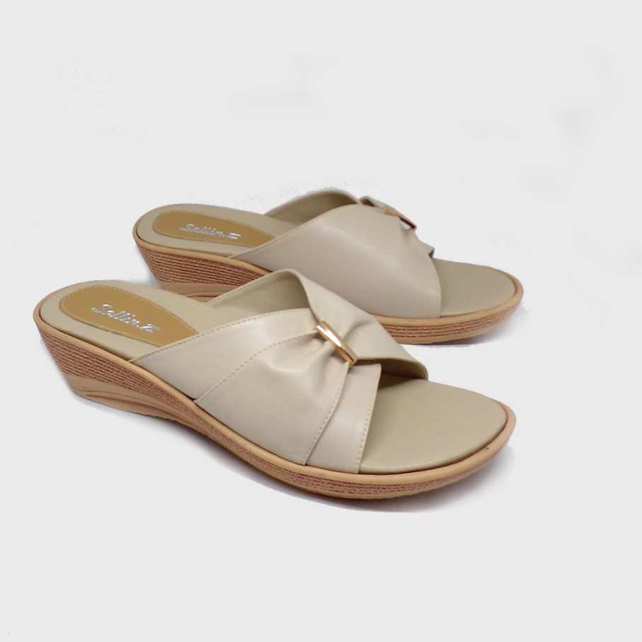 Sandal wanita wedges mini kulit /Sendal wanita ibu ibu arisan Kondangan Nikahan