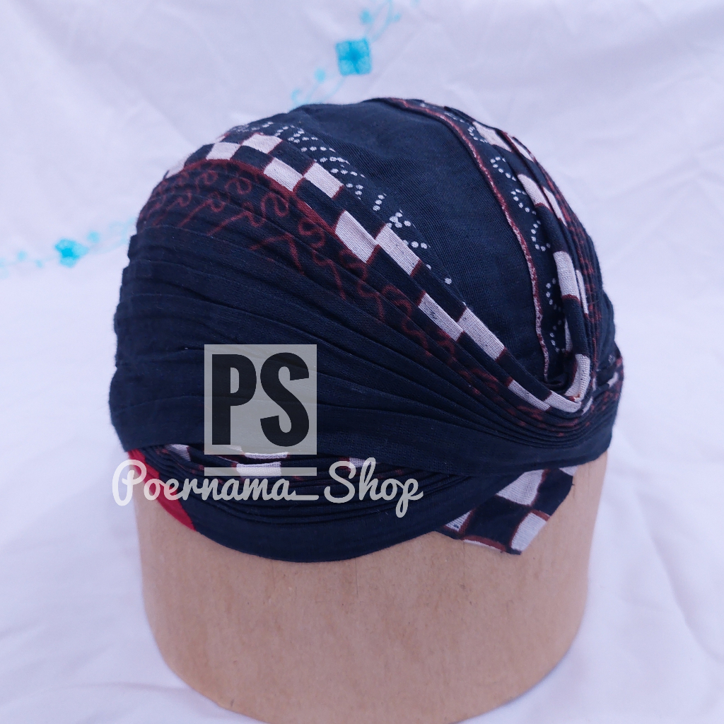 BISA DILIPAT // REALPICT BLANGKON JOGJA LIPAT MOTIF CARTUR PUTIH JEBEH/ BLANGKON JOGJA/ ADAT JAWA