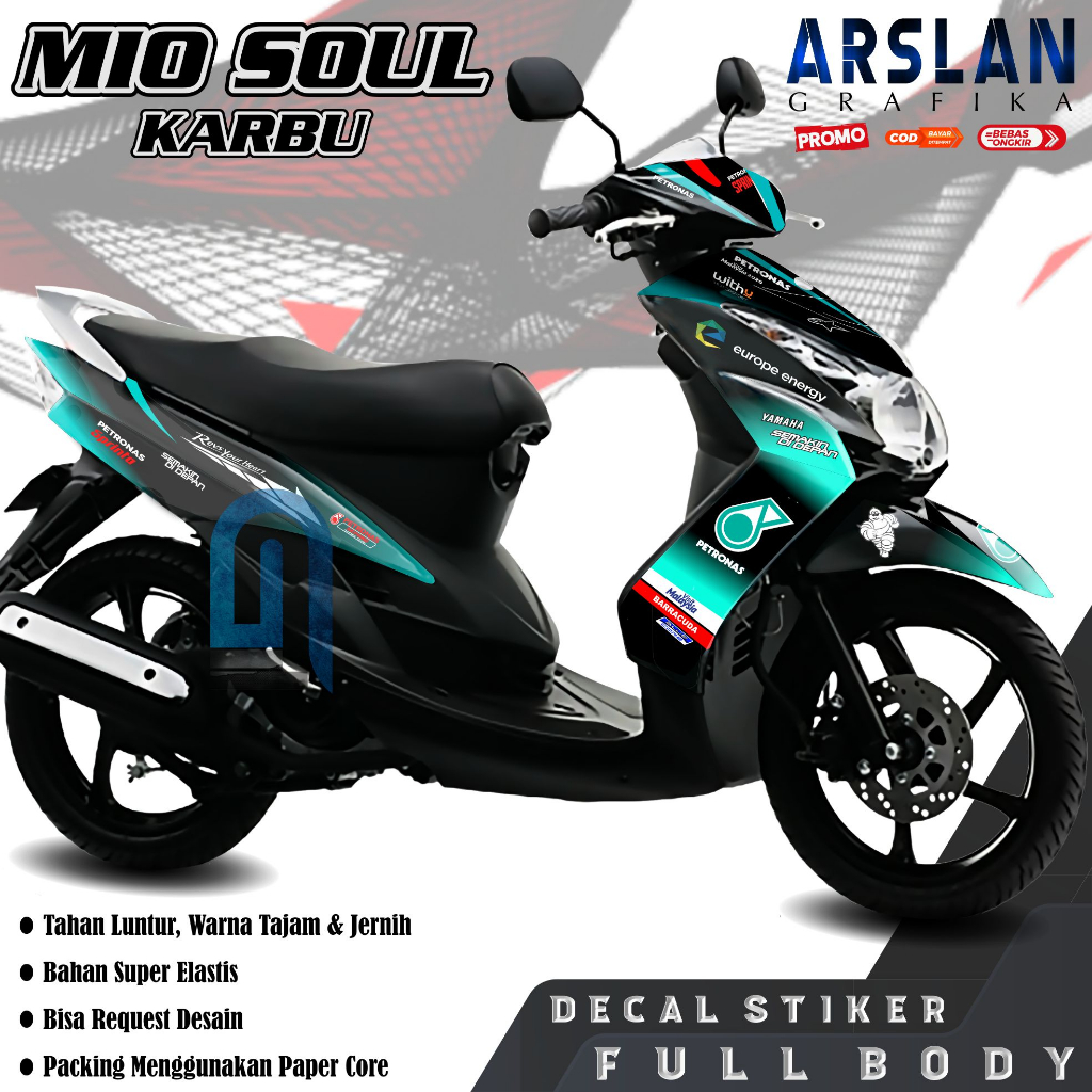 ⭐⭐⭐⭐⭐Decal Mio Soul Karbu Full Body Stiker Yamaha Mio Soul Karbu Full Body Dekal Mio Soul Karbu Full