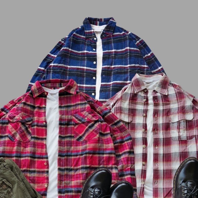 KEMEJA FLANEL WOLL VETERANO PRIA DAN WANITA