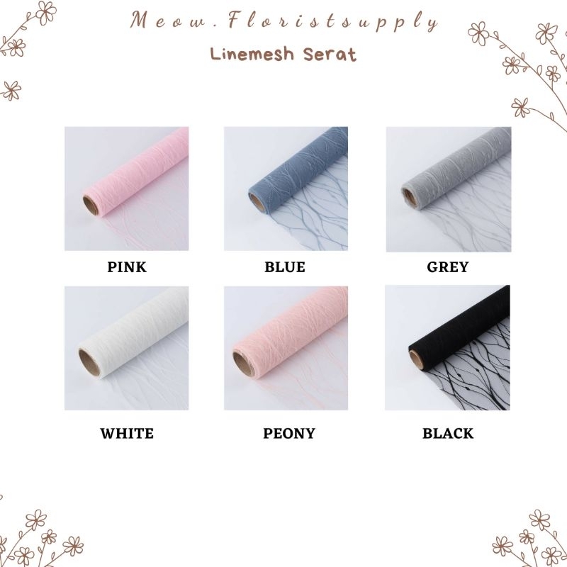 

(ECER = 1 LEMBAR) LINEMESH SERAT Kertas Buket Bucket Bouquet Bunga Flower Wrapping Paper Florist