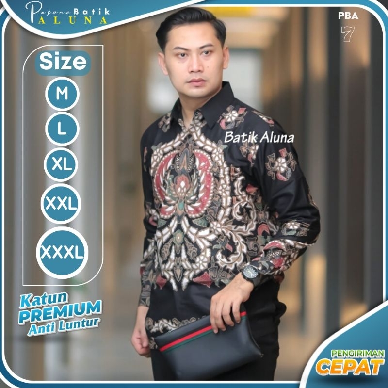 Baju Batik Pria Lengan Panjang Modern Katun Premium Full Lapis Furing Coupel Keluarga Tunangan Lamar